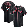 Friene B.Red Sox #7 Masataka Yoshida Player Black Out Home Game Stitched Jerseys