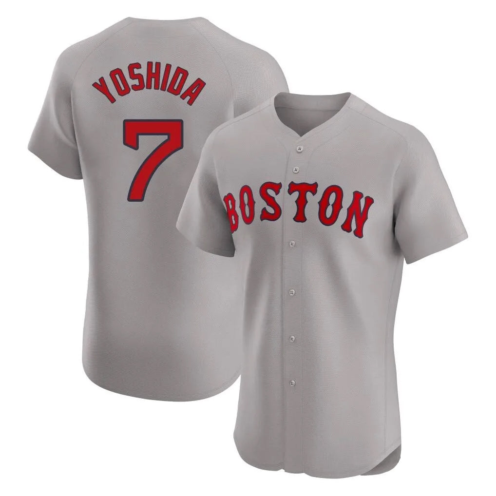 Friene B.Red Sox #7 Masataka Yoshida Player Gray Road Limited Elite Home Game Stitched Jerseys