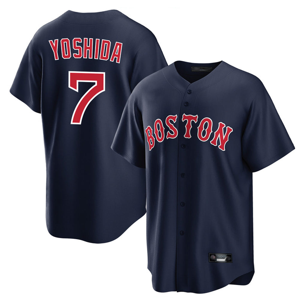 Friene B.Red Sox #7 Masataka Yoshida Player Navy Home Game Stitched Jerseys