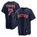 Friene B.Red Sox #7 Masataka Yoshida Player Navy Home Game Stitched Jerseys