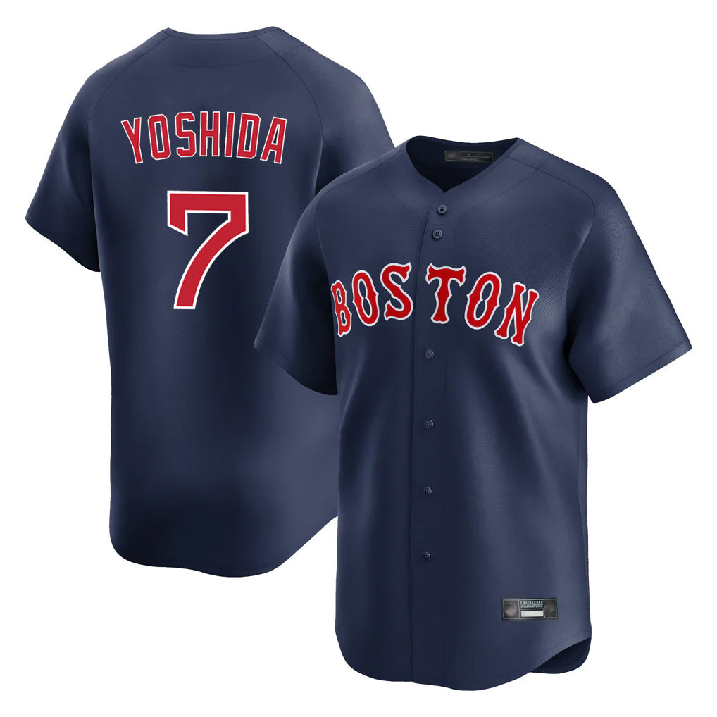 Friene B.Red Sox #7 Masataka Yoshida Player Navy Limited Home Game Stitched Jerseys