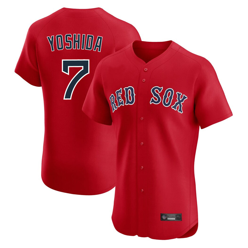Friene B.Red Sox #7 Masataka Yoshida Player Red Limited Elite Home Game Stitched Jerseys