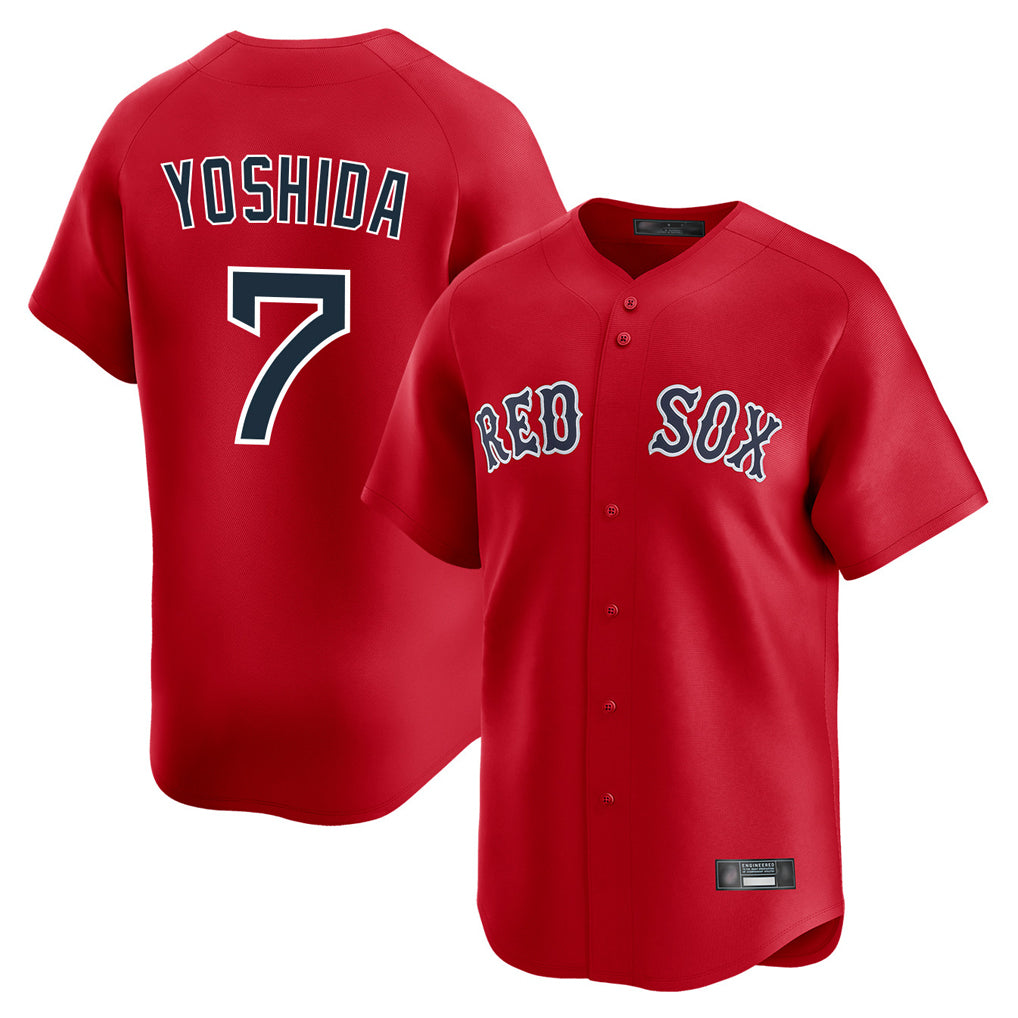 Friene B.Red Sox #7 Masataka Yoshida Player Red Limited Home Game Stitched Jerseys