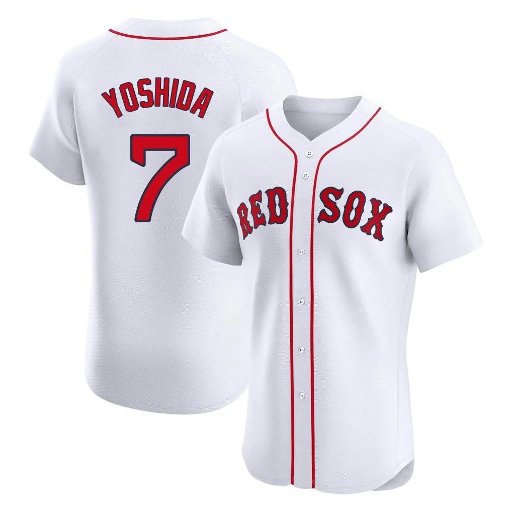 Friene B.Red Sox #7 Masataka Yoshida Player White Limited Elite Home Game Stitched Jerseys