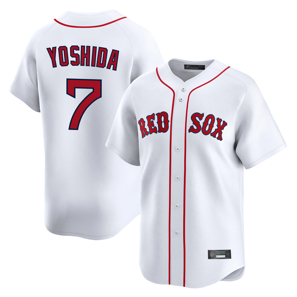 Friene B.Red Sox #7 Masataka Yoshida Player White Limited Home Game Stitched Jerseys