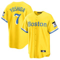 Friene B.Red Sox #7 Masataka Yoshida Player Yellow Home Game Stitched Jerseys