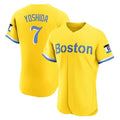 Friene B.Red Sox #7 Masataka Yoshida Player Yellow Limited Elite Home Game Stitched Jerseys