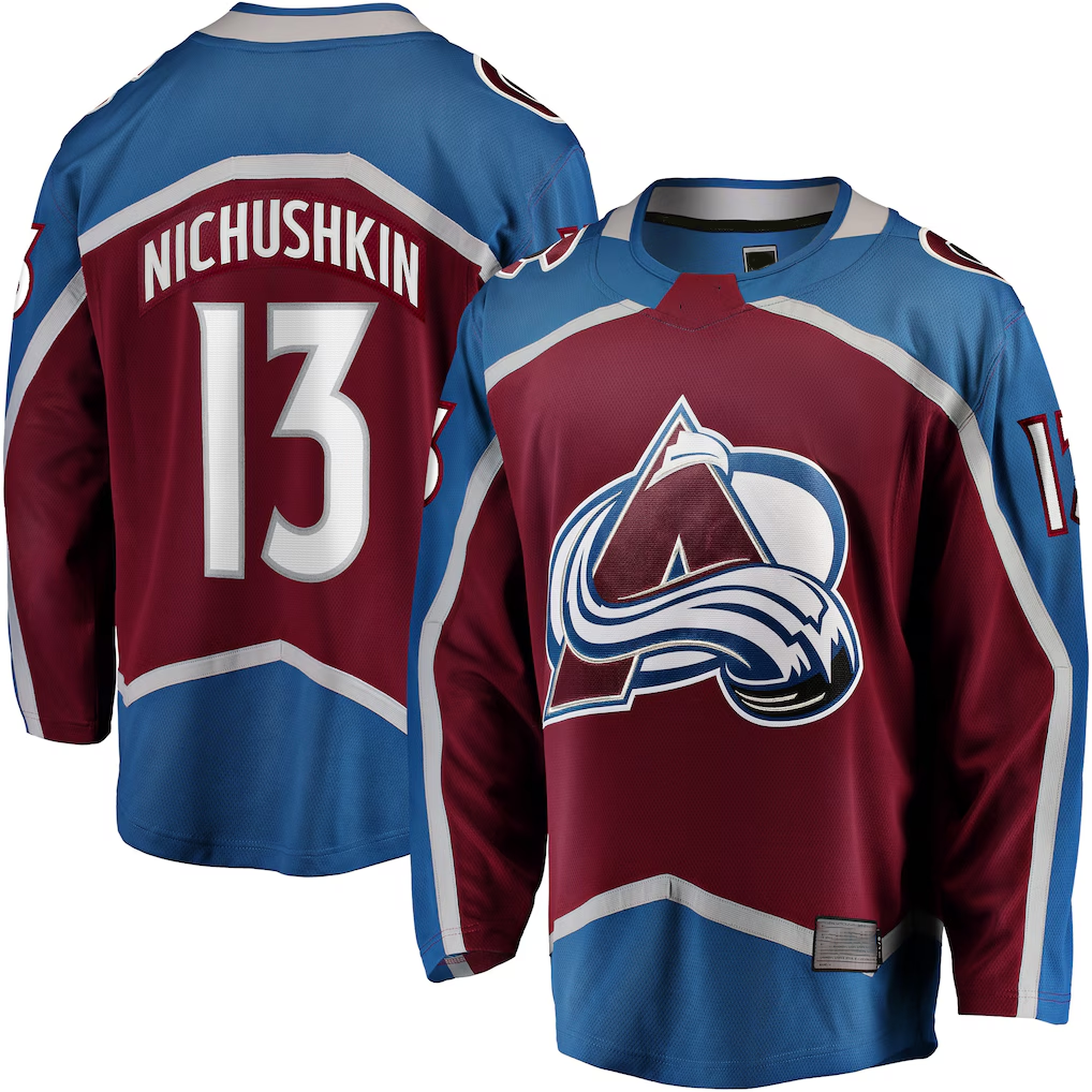 Friene C.Avalanche #13 Valeri Nichushkin Burgundy Breakaway Player Jerseys