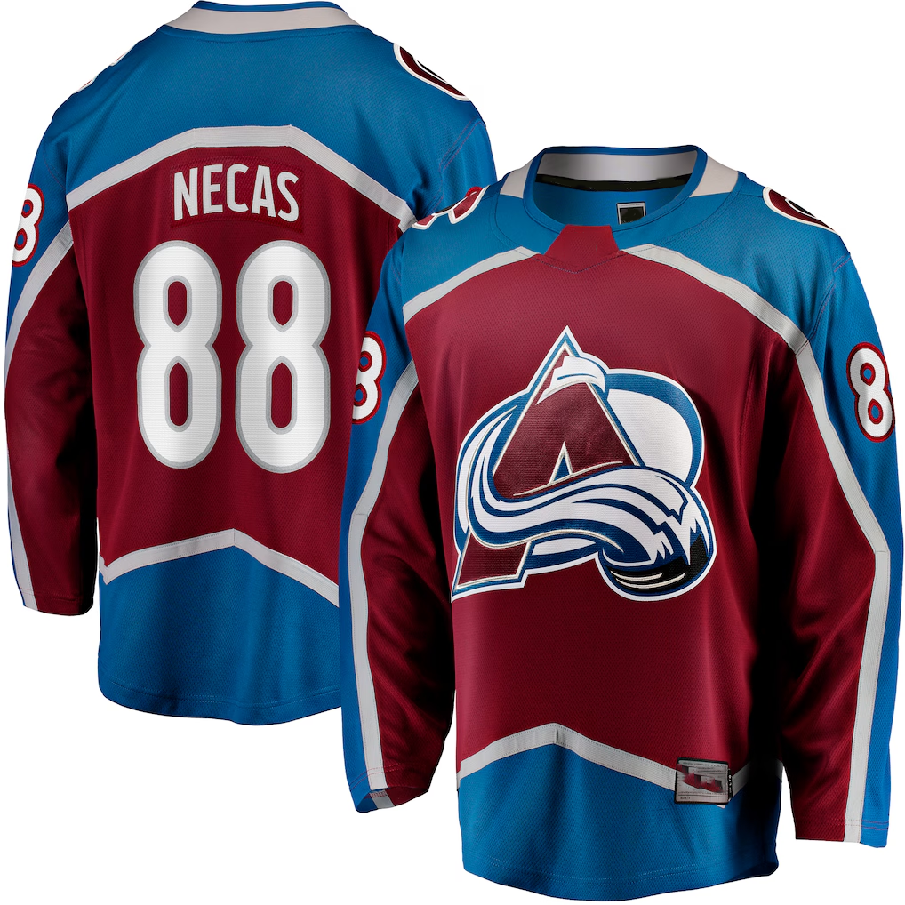 Friene C.Avalanche #88 Martin Necas Burgundy Breakaway Player Jerseys