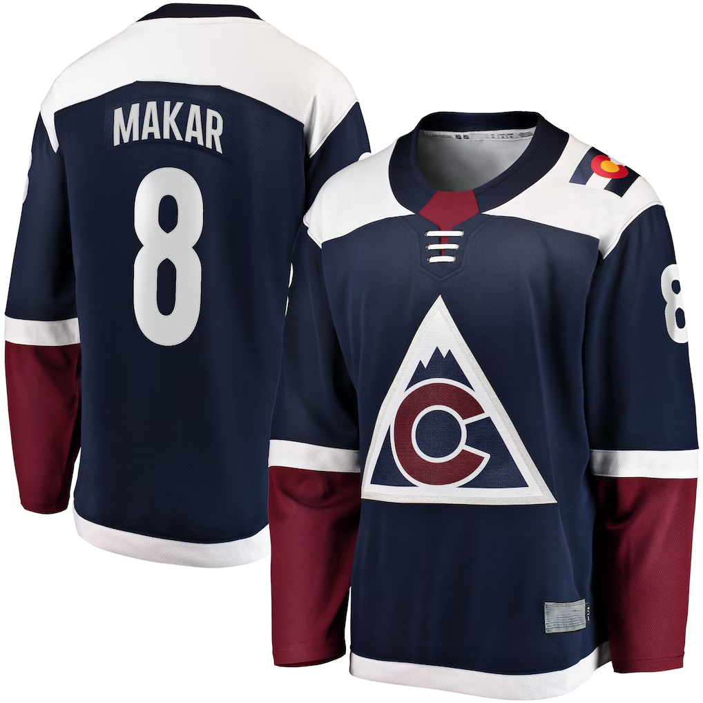 Friene C.Avalanche #8 Cale Makar Navy Breakaway Jerseys