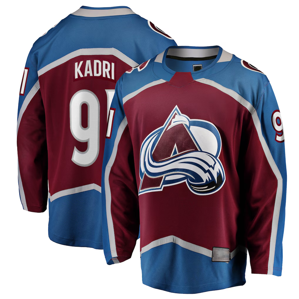 Friene C.Avalanche #91 Nazem Kadri Burgundy Home Breakaway Jerseys