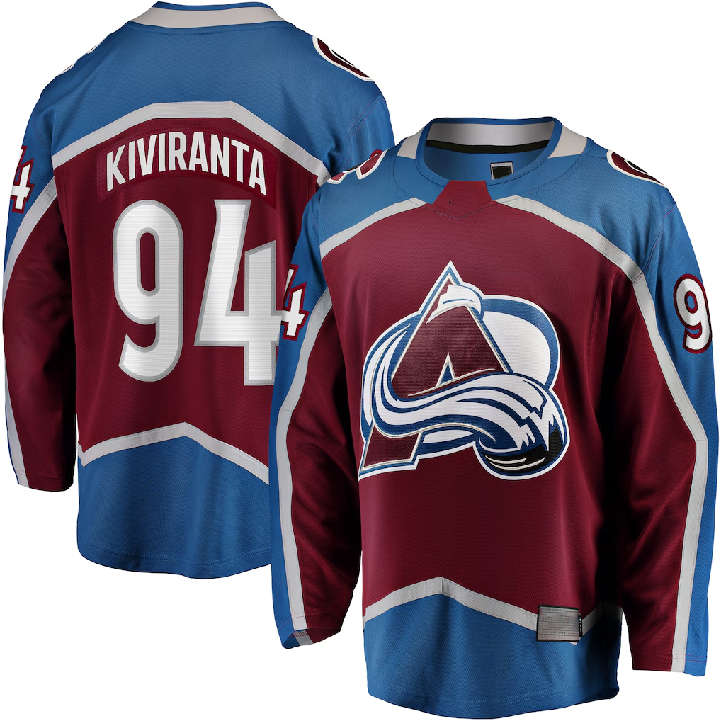Friene C.Avalanche #94 Joel Kiviranta Maroon Home Premier Breakaway Player Jerseys
