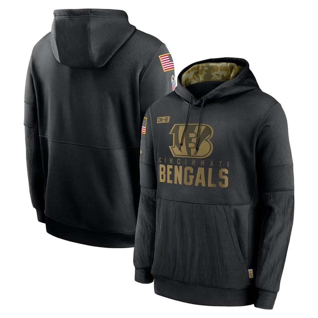 Friene C.Bengals Black Salute to Service Pullover Hoodies Limited Blank Player Stitched Jerseys