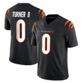 Friene C.Bengals #0 DJ Turner II Player Black Vapor F.U.S.E. Limited Home Game Stitched Jerseys