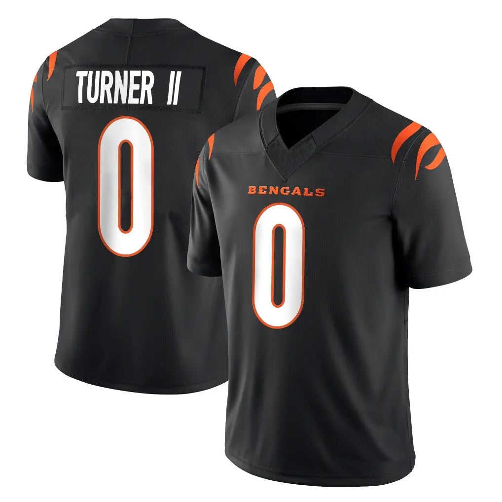 Friene C.Bengals #0 DJ Turner II Player Black Vapor F.U.S.E. Limited Home Game Stitched Jerseys