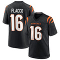 Friene C.Bengals #16 Joe Flacco Player Black Home Game Stitched Jerseys