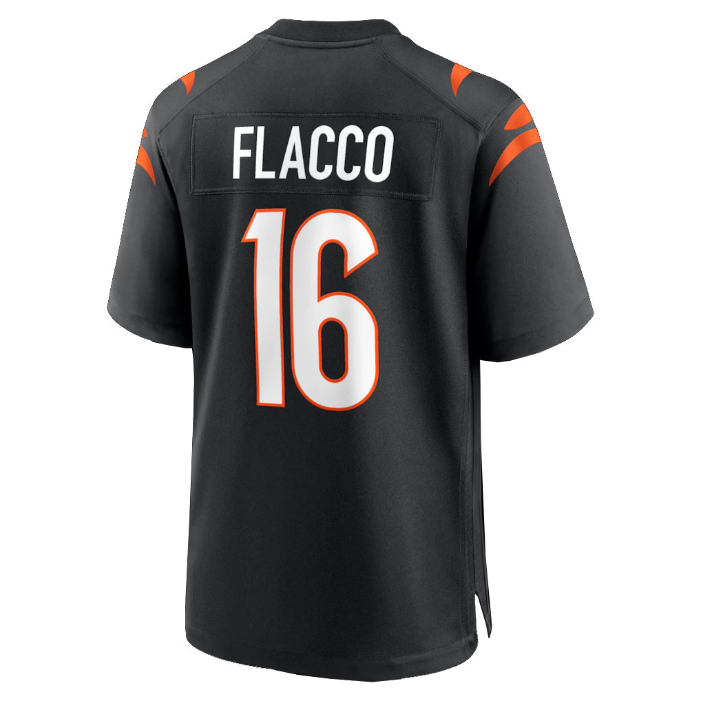 Friene C.Bengals #16 Joe Flacco Player Black Home Game Stitched Jerseys