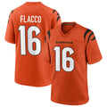 Friene C.Bengals #16 Joe Flacco Player Orange Home Game Stitched Jerseys