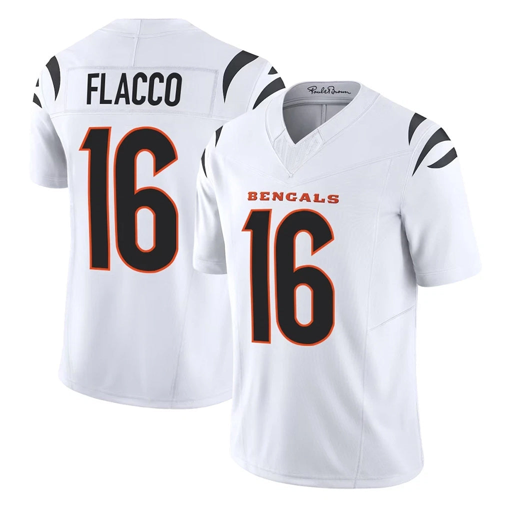 Friene C.Bengals #16 Joe Flacco Player White Vapor F.U.S.E. Limited Home Game Stitched Jerseys
