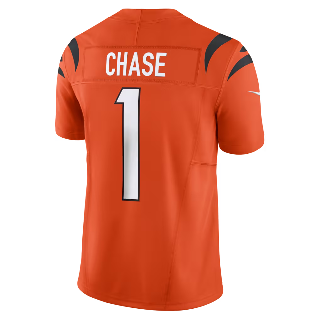 Friene C.Bengals #1 Ja'Marr Chase Orange Vapor F.U.S.E. Limited Stitched Jerseys