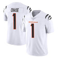 Friene C.Bengals #1 Ja'Marr Chase Player White Home Game Stitched Jerseys