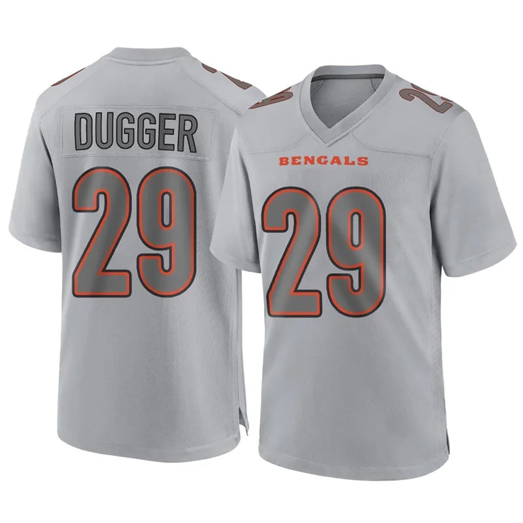 Friene C.Bengals #29 Kyle Dugger Player Gray Atmosphere Fashion Game Stitched Jerseys
