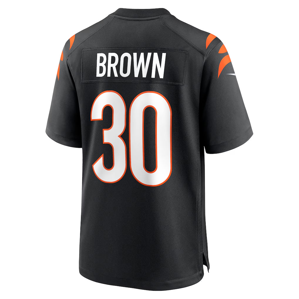 Friene C.Bengals #30 Chase Brown Player Black Home Game  Stitched Jerseys