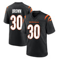 Friene C.Bengals #30 Chase Brown Player Black Home Game Stitched Jerseys