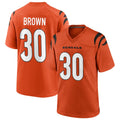 Friene C.Bengals #30 Chase Brown Player Oramge Home Game Stitched Jerseys