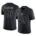 Friene C.Bengals #49 Barrett Carter Player Black Reflective Limited Game Stitched Jerseys