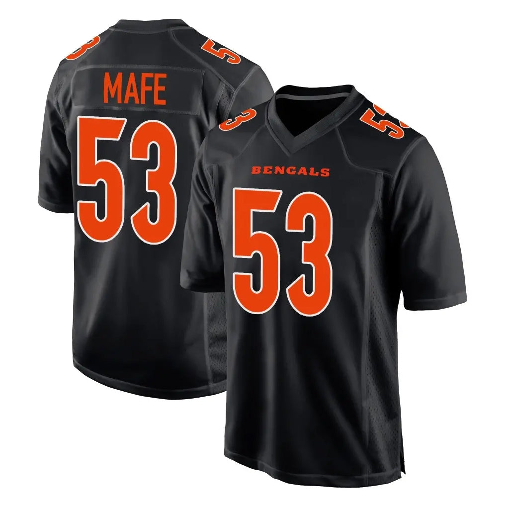 Friene C.Bengals #53 Boye Mafe Player Black Fashion Game Stitched Jerseys