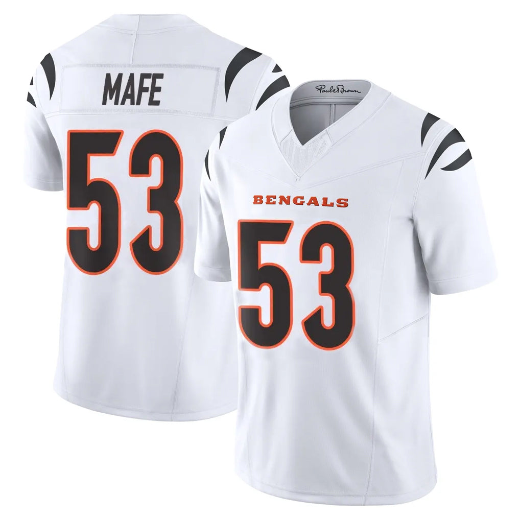 Friene C.Bengals #53 Boye Mafe Player White Vapor F.U.S.E. Limited Home Game Stitched Jerseys