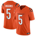 FrieneC.Bengals #5 Tee Higgins Orange Vapor Untouchable Limited Jersey American Stitched  Jerseys