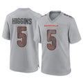 Friene C.Bengals #5 Tee Higgins Player Gray Atmosphere Fashion Game Stitched Jerseys