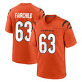 Friene C.Bengals #63 Dylan Fairchild Player Orange Home Game Stitched Jerseys