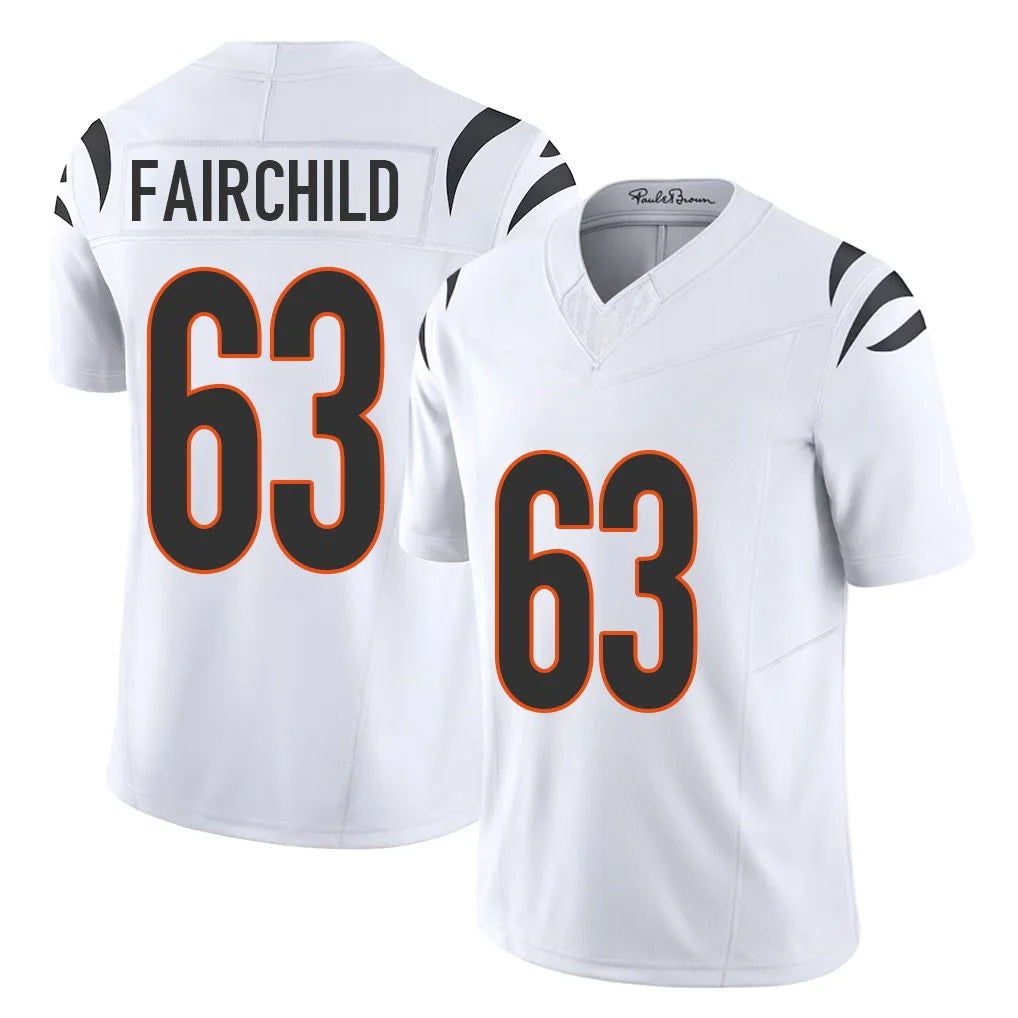 Friene C.Bengals #63 Dylan Fairchild Player White Vapor F.U.S.E. Limited Home Game Stitched Jerseys