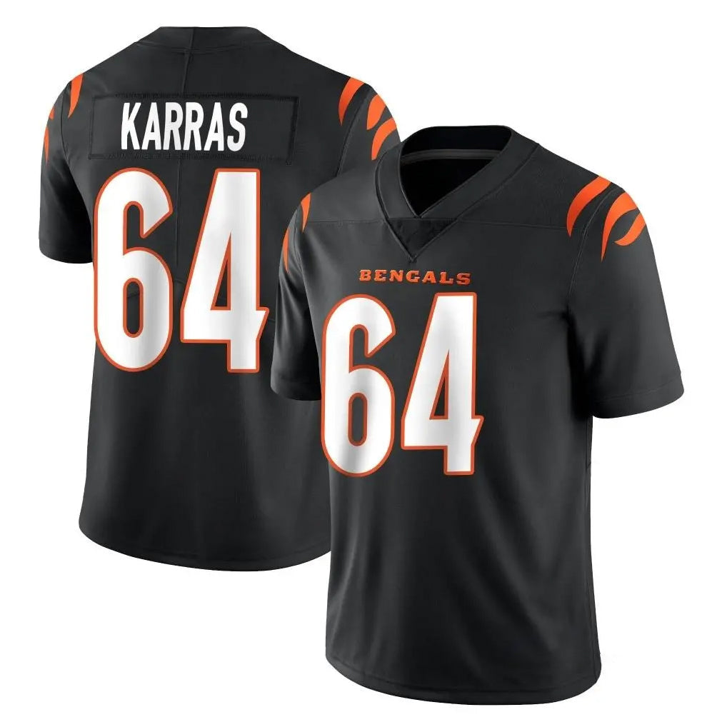 Friene C.Bengals #64 Ted Karras Player Black Vapor Untouchable Limited Home Game Stitched Jerseys