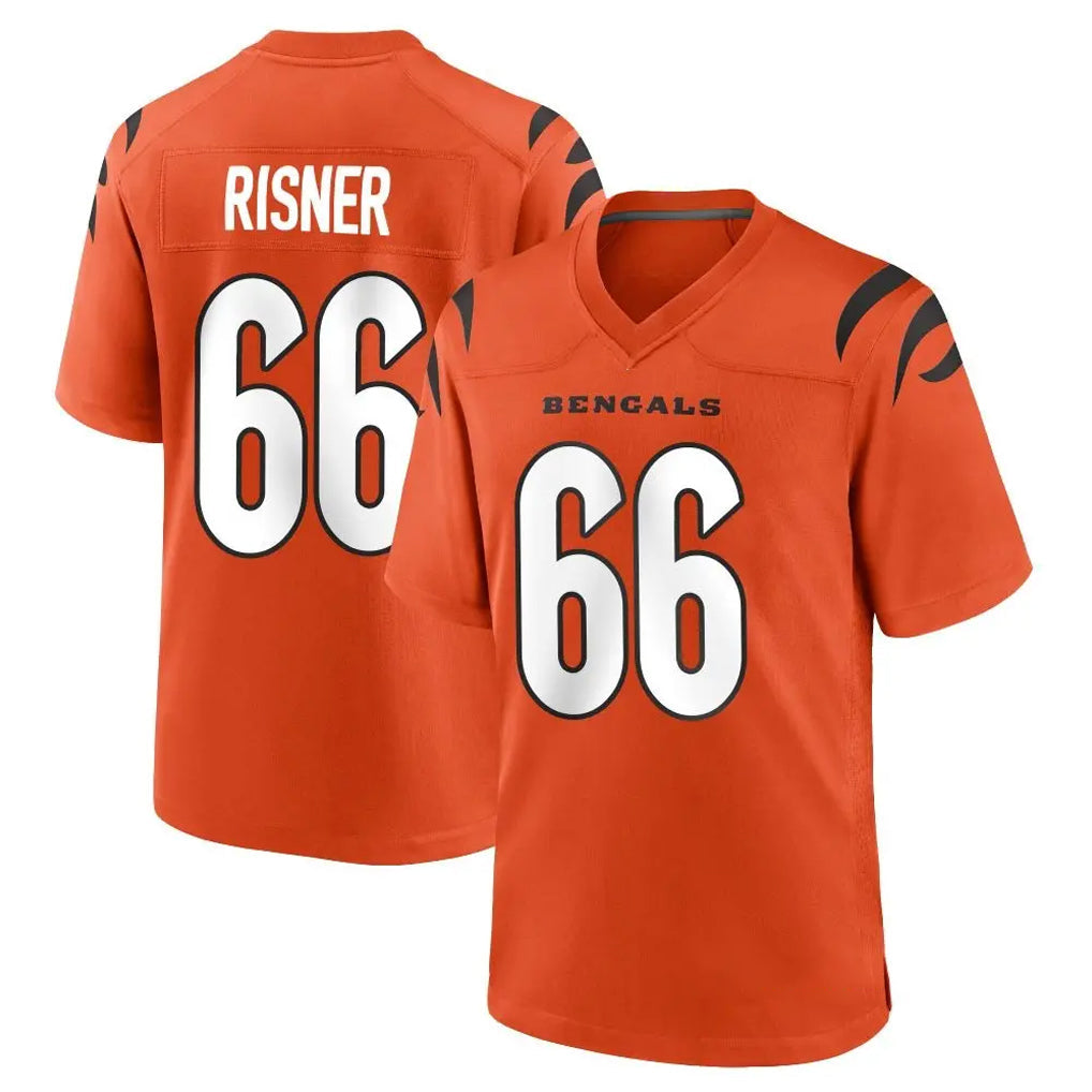 Friene C.Bengals #66 Dalton Risner Player Orange Home Game Stitched Jerseys