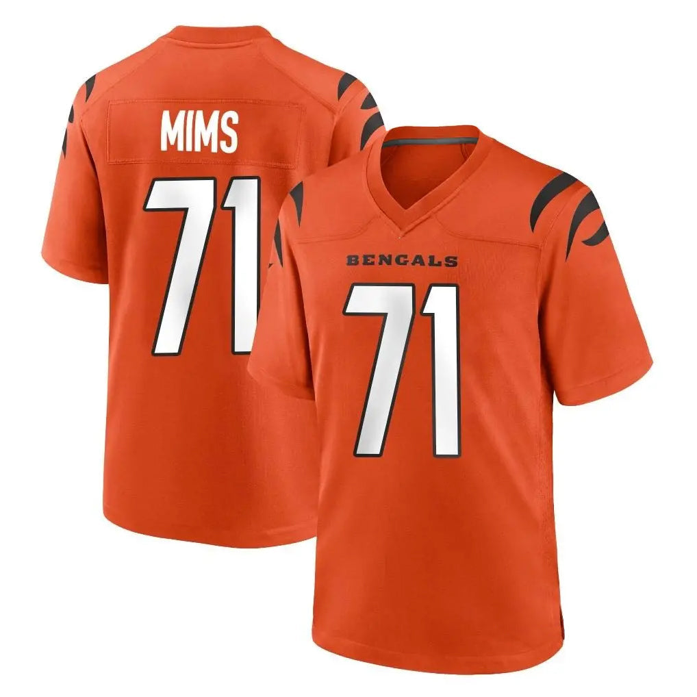 Friene C.Bengals #71 Amarius Mims Player Orange Home Game Stitched Jerseys