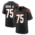 Friene C.Bengals #75 Orlando Brown Jr. Player Black Home Game Stitched Jerseys