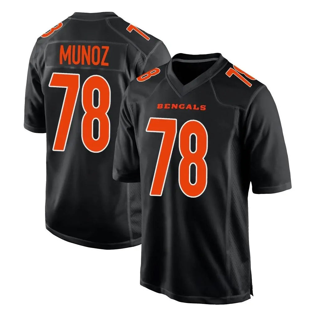 Friene C.Bengals #78 Anthony Munoz Player Black Fashion Game Stitched Jerseys