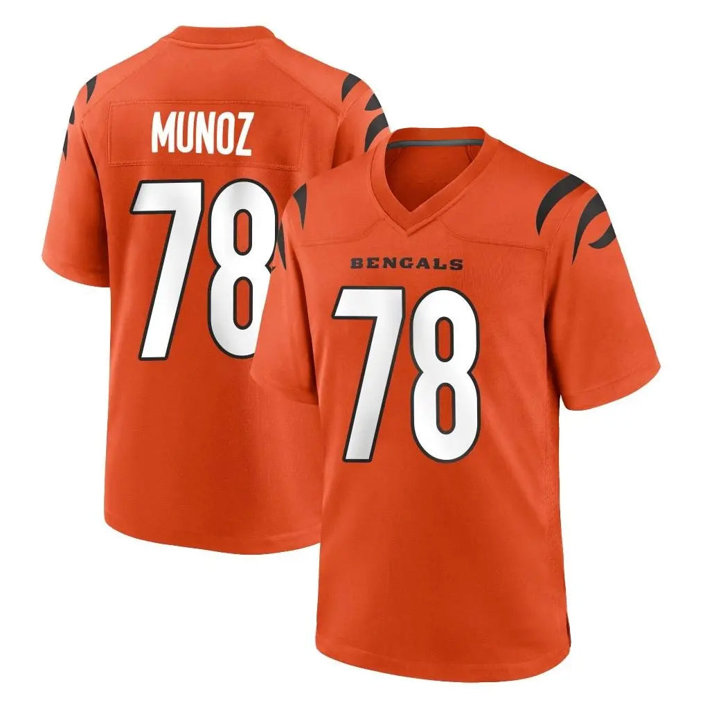 Friene C.Bengals #78 Anthony Munoz Player Orange Home Game Stitched Jerseys