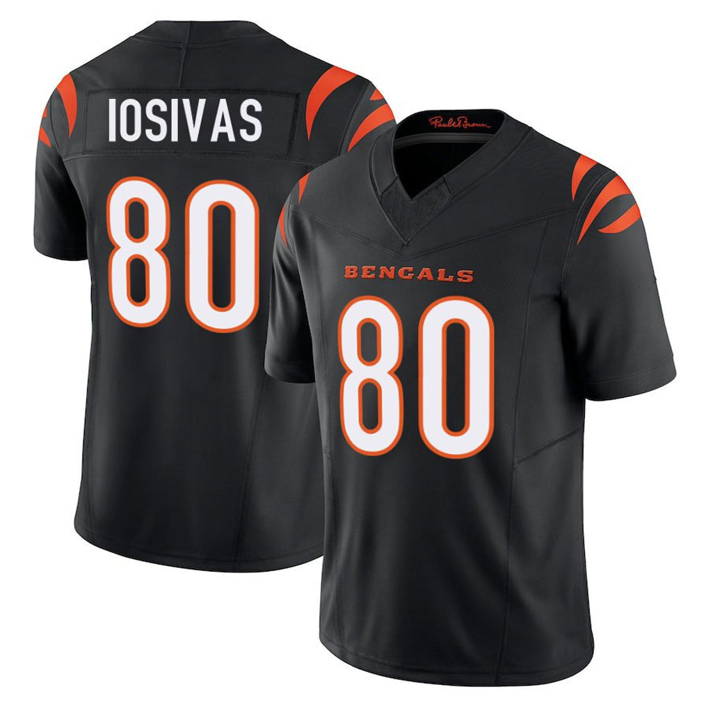 Friene C.Bengals #80 Andrei Iosivas Player Black Vapor F.U.S.E. Limited Home Game Stitched Jerseys