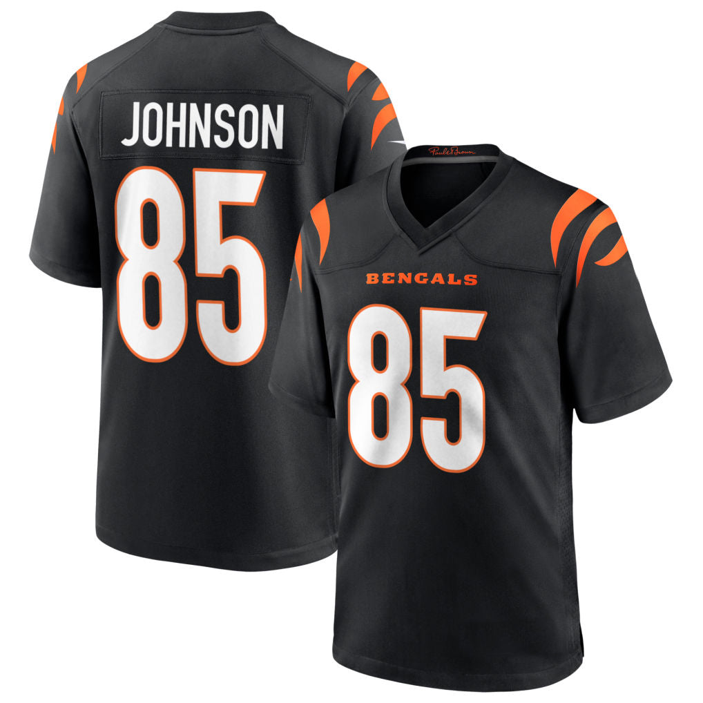 Friene C.Bengals #85 Chad Johnson Player Black Home Game Stitched Jerseys