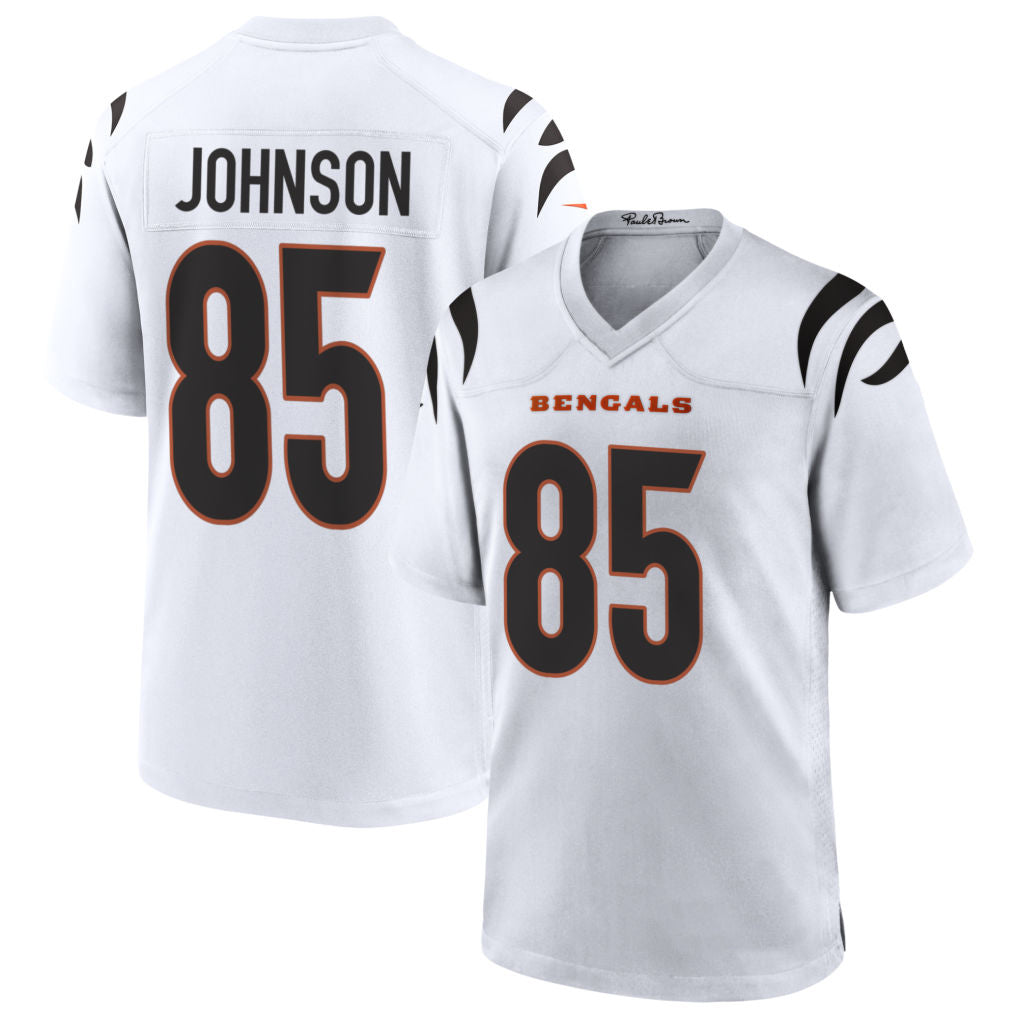 Friene C.Bengals #85 Chad Johnson Player White Home Game Stitched Jerseys