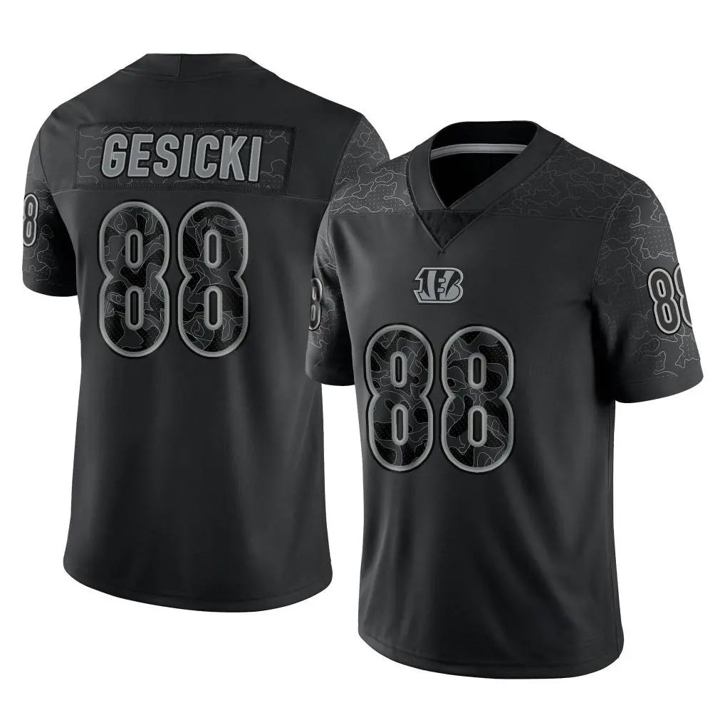 Friene C.Bengals #88 Mike Gesicki Player Black Reflective Limited Game Stitched Jerseys