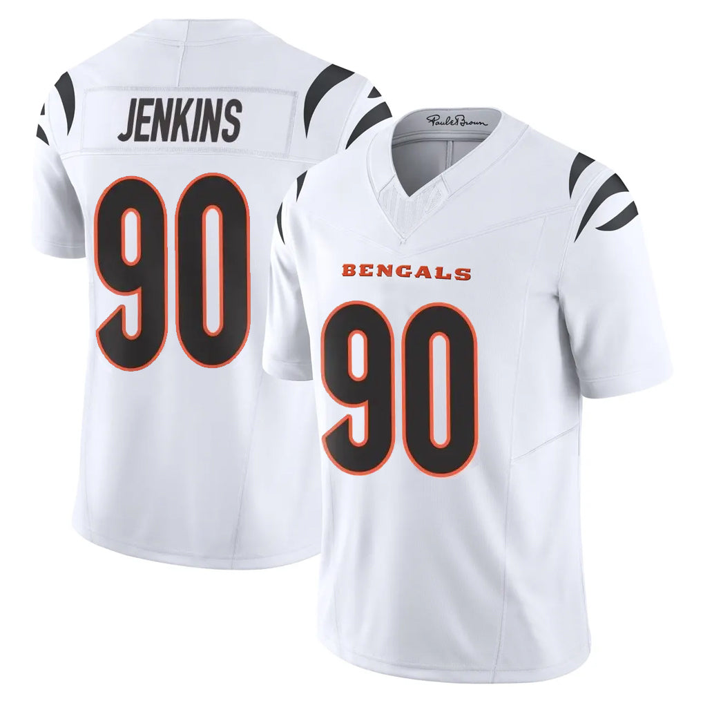 Friene C.Bengals #90 Kris Jenkins Jr Player White Vapor F.U.S.E. Limited Home Game Stitched Jerseys