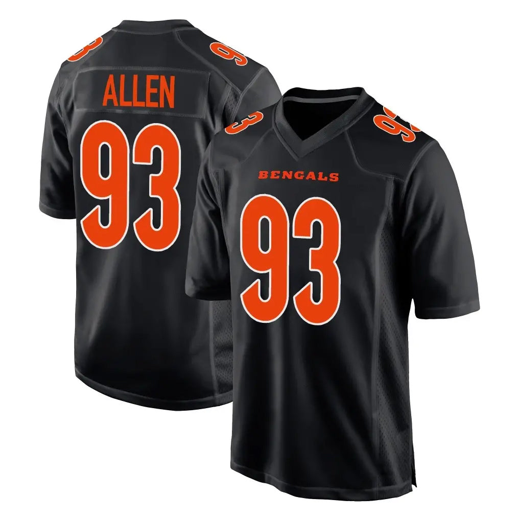 Friene C.Bengals #93 Jonathan Allen Player Black Fashion Game Stitched Jerseys