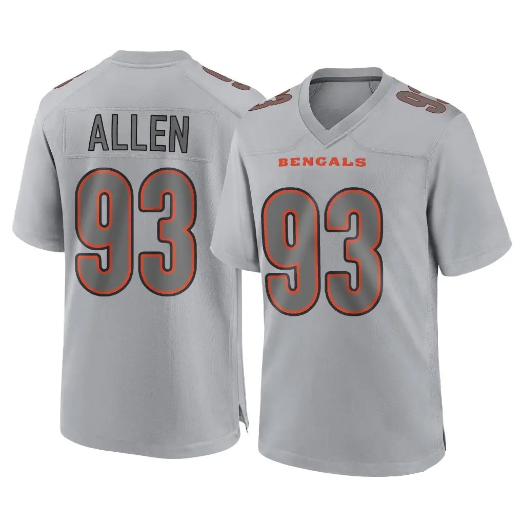 Friene C.Bengals #93 Jonathan Allen Player Gray Atmosphere Fashion Game Stitched Jerseys