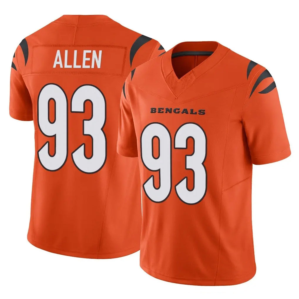 Friene C.Bengals #93 Jonathan Allen Player Orange Vapor F.U.S.E. Limited Home Game Stitched Jerseys
